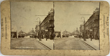 England, New Brighton, Walassey, Street View, stereo, 1897 Vintage stereo card