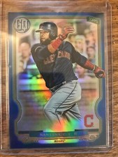 Carlos Santana 2020 Topps Gypsy Queen BLUE CHROME Box Topper 25/99 INDIANS