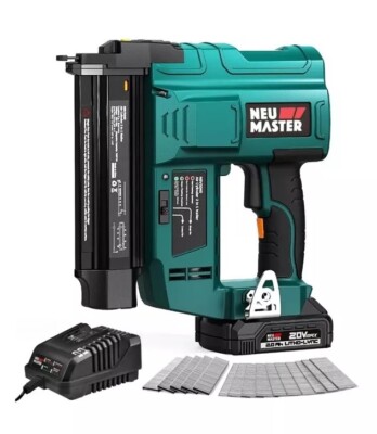 NEU MASTER Nail Gun Battery Powered 18 Gauge 2 in 1 Cordless Nailer Stapler 5040