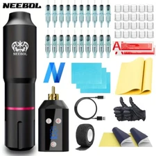1set, Neebol Wireless Tattoo Kit, Complete Tattoo Pen Secant Fog Tattoo Machine