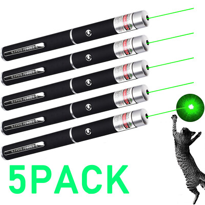 5X 900Mile Green Laser Pointer Pen Visible Green Beam Light Astronomy Lazer Pet