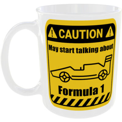 FORMEL 1 TASSE LUSTIG VORSICHT GESCHENK TASSE SPRECHEND EINS F1 TEAM BEKLEIDUNG AUTORENNEN RENNEN