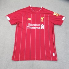 Liverpool FC Shirt Men L Red New Balance Home 2019-20 Mohamed Salah 11 Jersey