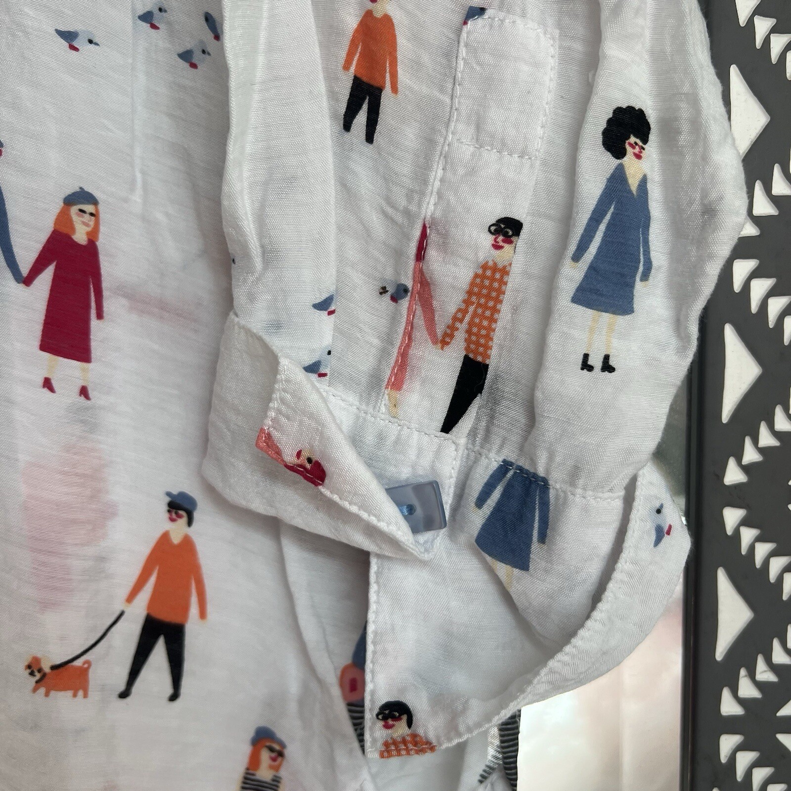 Multiples PM Unique Top With Rectangle Buttons Pe… - image 3