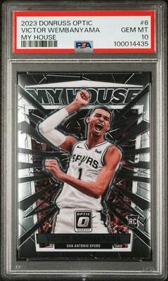 2023-24 Donruss Optic Victor Wembanyama My House Rookie RC #6 PSA 