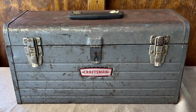 #ad #ad Vintage Craftsman Model 6500 Metal Mechanic#x27;s Toolbox 18x8x9 USA No Tray $11.18