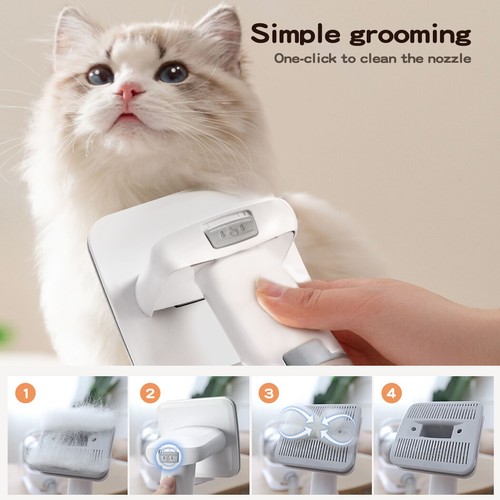Pawz 7 In 1 Pet Grooming Kit Vacuum Dog Cat Hair Dryer Remover Clipper Brushes - Picture 8 of 11