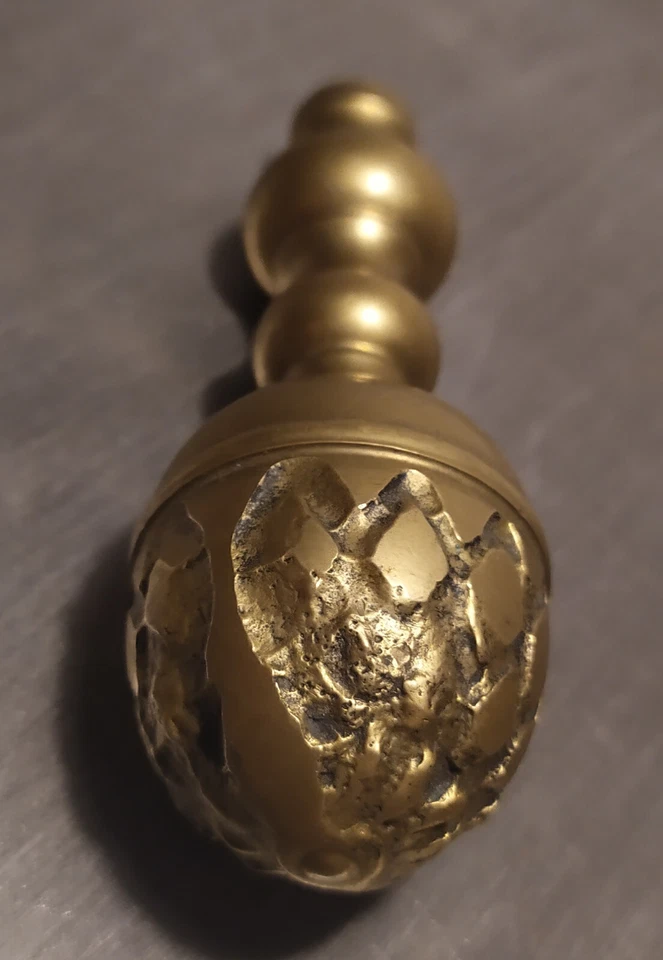 Ancien pommeau en laiton forme pomme de pin poignée Art Nouveau - Photo 2/4