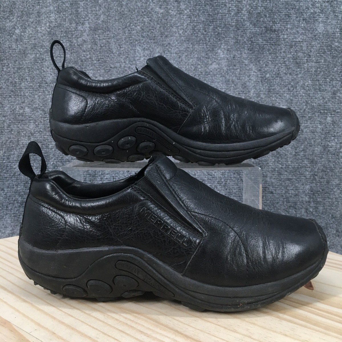 Merrell Shoes Mens 9 Jungle Moc 2 Pro Slip On Sneakers J17199W Black Leather  | eBay