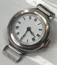 Antique Trench Style Watch Head - 925 SILVER -  project/spare/repairs