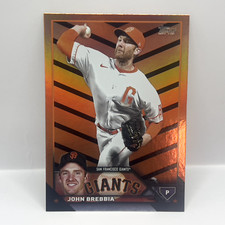 2023 Topps Update Series Baseball John Brebbia US157 Orange Black Giants