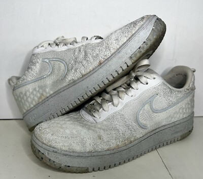 Nike Air Force Crater Flyknit Triple White DM0590 100 Mens Sneakers Size  11