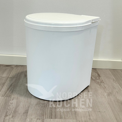 Concepto ROTA PRIMO 40 Flip 13 Liter Abfallsammler Küche Weiß Silber Schwarz