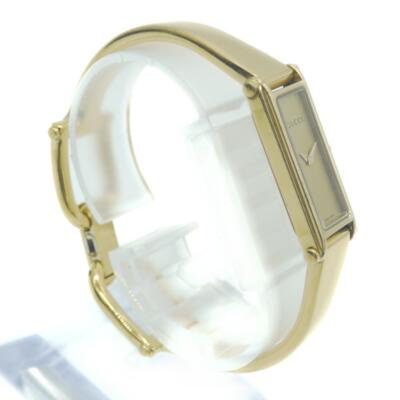 GUCCI 1500L Bangle Type Quartz Gold Dial Ladies Watch