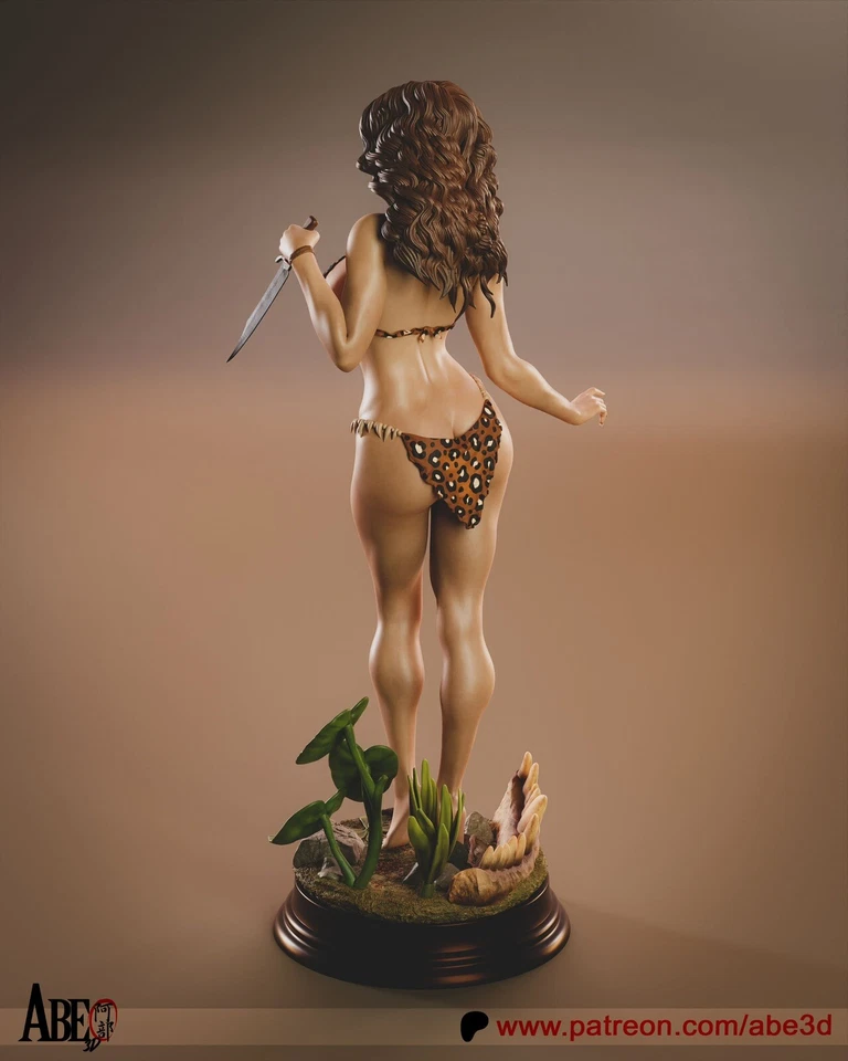 Sexy Cavewoman Mariem Cooper Figure 3D Print Model 1:6 UNPAINTED AND UNASSEMBLED - Image 4 of 4