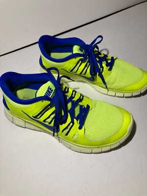 Nike Free Womens Size neon/blue Shoes Sneakers Running 579959-740