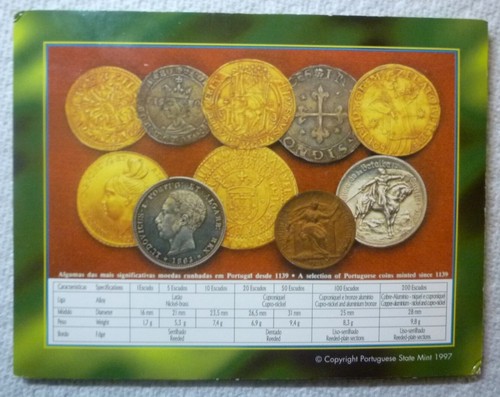 Portugal 1997 - Juego oficial como nuevo (9) con 4 bimetales - Sea Wolf & Dolphin - raro - Imagen 15 de 19