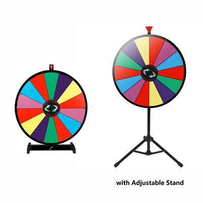 Prize Wheel Spinning Wheel 14 Slots Color Heavy Duty Tools and Marker Included