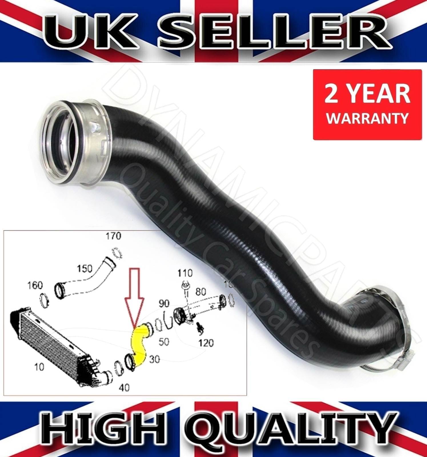 INTERCOOLER TURBO HOSE PIPE FOR MERCEDES BENZ W204 C220 2.0 2.2 CDI