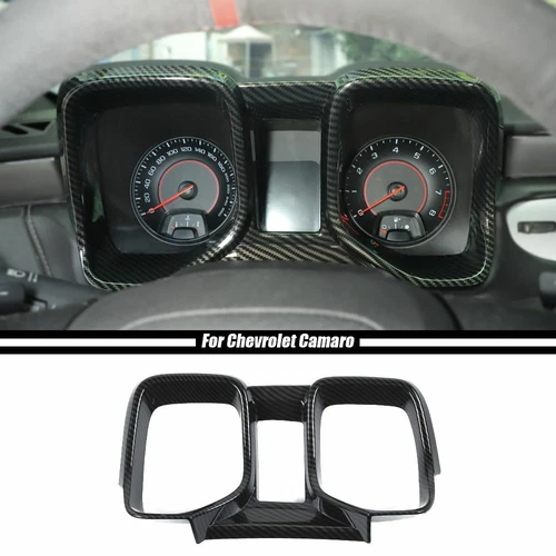 1x Carbon Fiber Instrument Dashboard Cover Trim Frame for Chevy Camaro 2010-2015