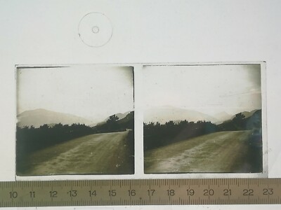 UD27 Glasplatte Stereo Positiv BE um 1920 Landschaft und Berge