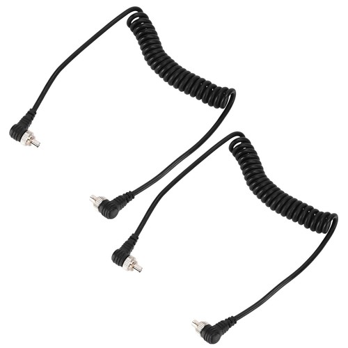 2Pcs Camera Flash Synch PC Cord Male To Male Spring Cable Universa - Picture 14 of 24