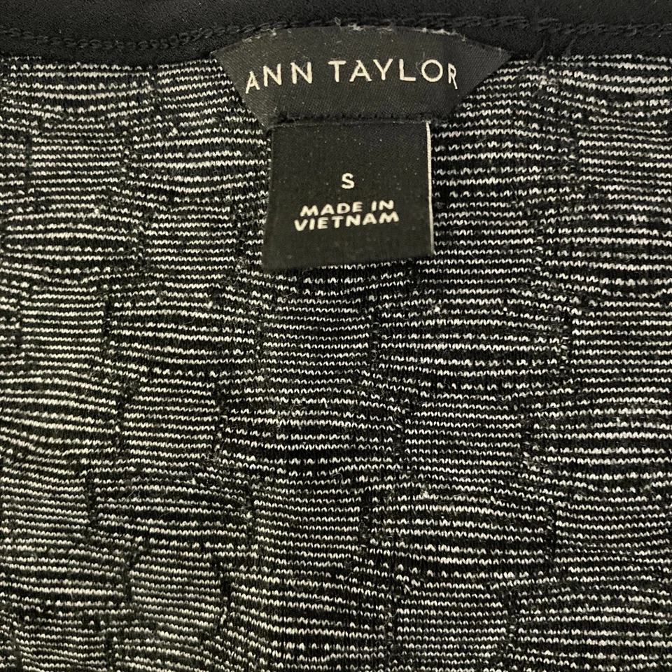 Suéter Ann Taylor Mujer Pequeño Lunares Negro Blanco Manga Corta Foto 4 de 4