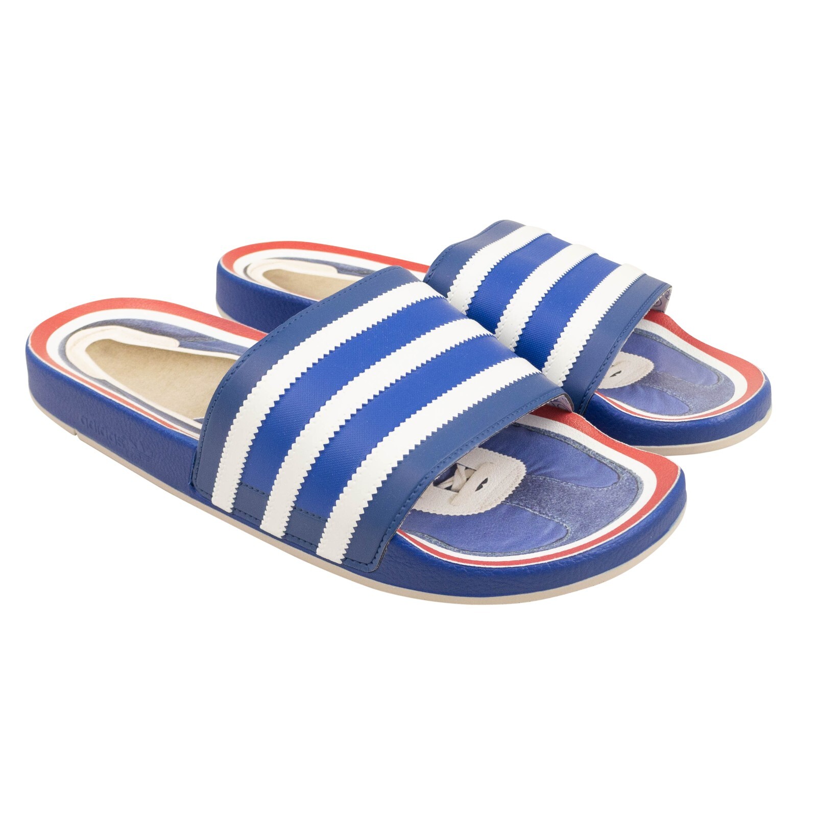 NIB ADIDAS Blue u0026 Cloud White SL72 Adilette Premium Slides Size 11/44  2100000777518 | eBay