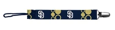 San Diego Padres Blue Pacifier Clip - MLB Baby Fanatic Infant Baby Gift
