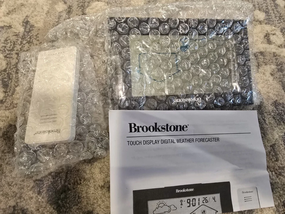 Brookstone Touch Display Digital Weather Forecaster INDOOR & OUTDOOR TEMP  - Image 3 of 4