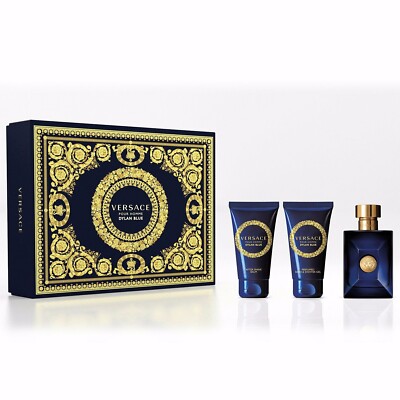 Versace Dylan Blue Men 3 pc set 1.7oz EDT + 1.7oz Shower Gel + 1.7oz After Shave