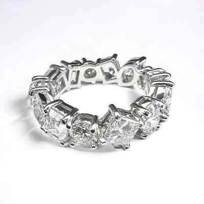 4 Karat Lab Grown Diamond Eternity Band 14K White Gold Women OMRE