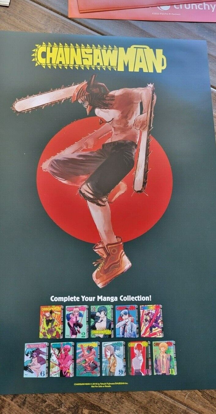 SDCC 2022 CHAINSAWMAN FANGIRL FUUTO PI POSTERS & VIZ BLEACH LANYARD ANIME  PROMOS