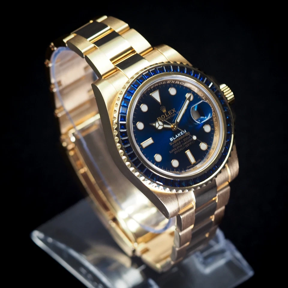 Blaken Rolex Oyster Perpetual Submariner с синим циферблатом и синим сапфировым ободком - Изображение 3 из 4