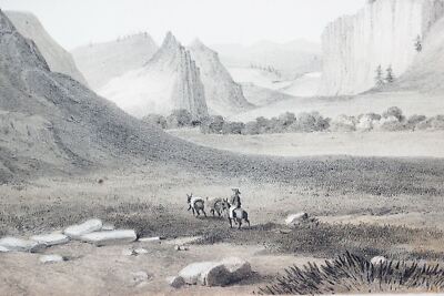 ''Coo-Che-To-Pa Pass'' 1855 U.S. Pacific R.R. Exp. & Surveys Hand Colored Litho
