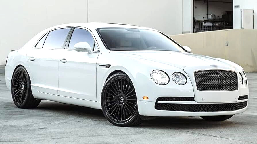 24” RF22 GLOSS BLACK WHEELS RIMS FOR ROLLS ROYCE PHANTOM 24x9 & 24X10 5x120