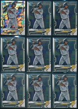[x9] 2021 Bowman Chrome Liover Peguero BCP-52 [x1 Atomic Refractor, x8 Base] Lot