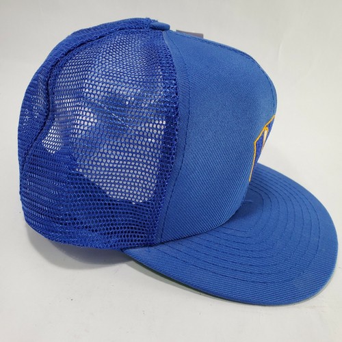 Milwaukee Brewers Cap Vintage Trucker Hat Annco Mitt Logo Snapback Blue Baseball - Picture 8 of 12