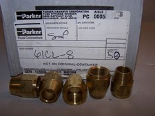 PARKER  61CL-8 COMPRESSION BRASS LONG NUT 1/2 TUBE 11/16 THREAD NEW  20 PIECES