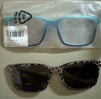 (Lot Of 2) PAIR EYEWEAR Topper Frames The Kirby Chhetah Frame Toppers Only NEW