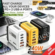 240W Supe Fast Charging USB Type C Wall Charger For Samsung iPhone Android Phone