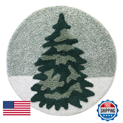 Skl Home Christmas Winter Pines 100 Cotton Rug Plush Absorbent Slip-Resistant