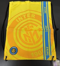 Borsa allenamento con coulisse INTER MILAN Football Club gialla nuova con etichetta