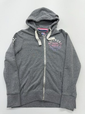 Superdry Jungen Kapuzenpullover mit Reißverschluss grau Größe XL Fleece-Zusta...