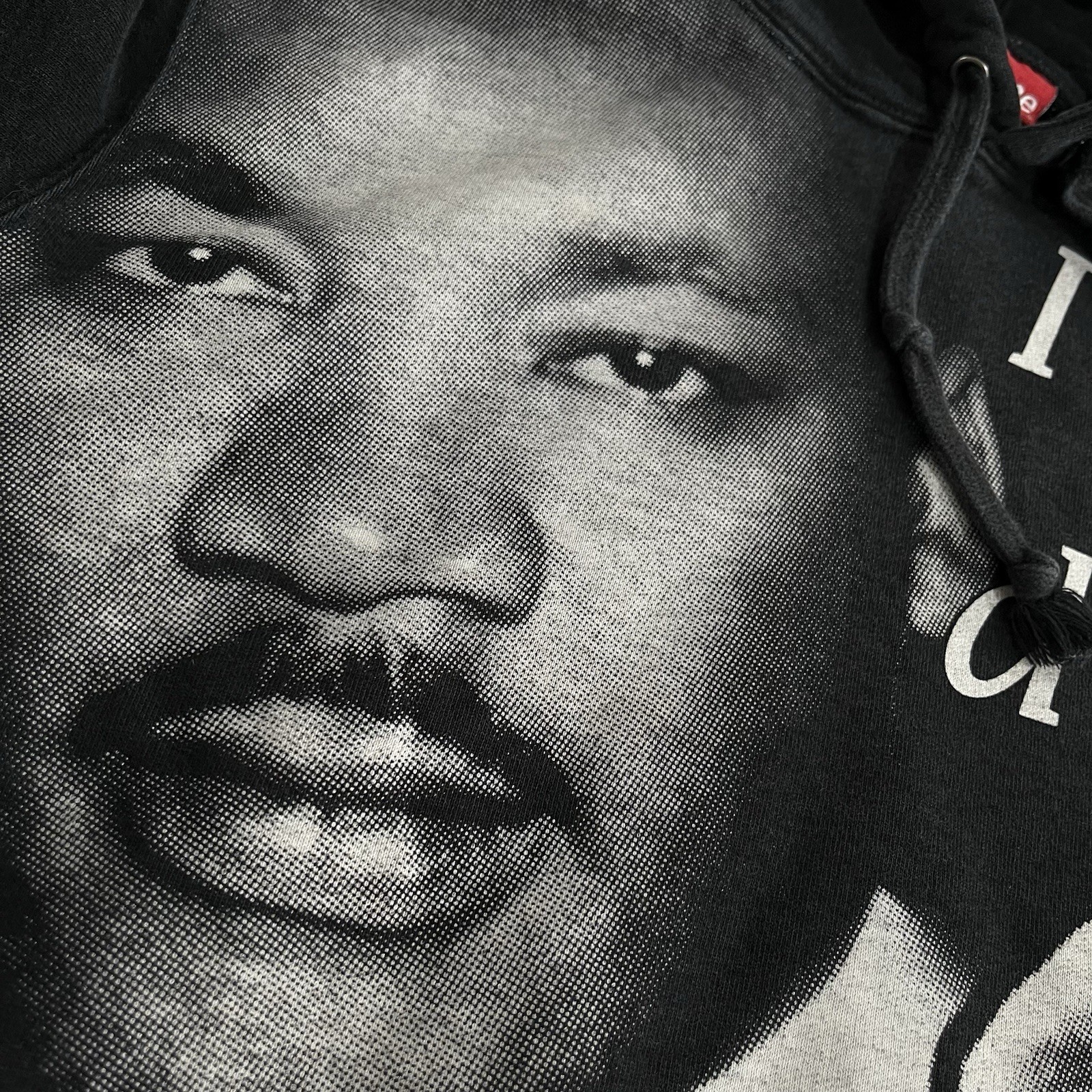 SS18 Supreme Black All Over Print MLK Martin Luther King Hoodie Size Medium RARE thumbnail 2
