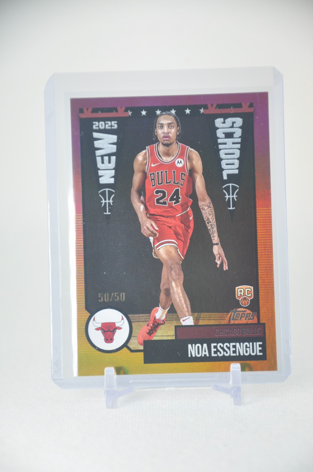 2025-26 Topps - New School Noa Essengue #NS-12 Gold Rainbow /50 (RC)