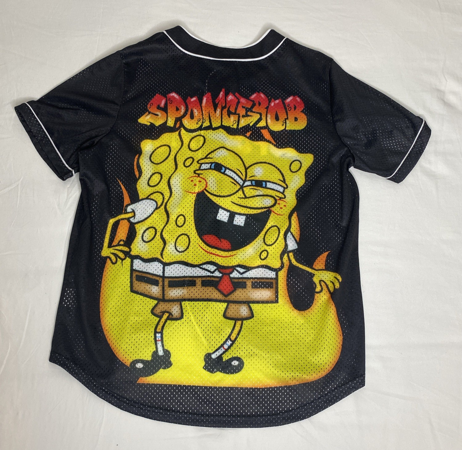 Spongebob SquarePants Baseball Button Up Style Je… - image 8