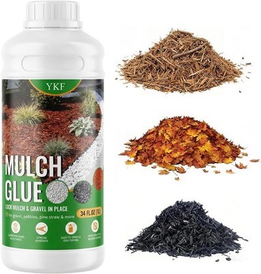 Mulch Glue for Landscaping - Strong Gravel Bond & Rock Binder - 1 Quart Pet Safe