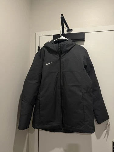 Nike 550 Down Parka Size L Dark Gray Puffer Winter Jacket video thumbnail