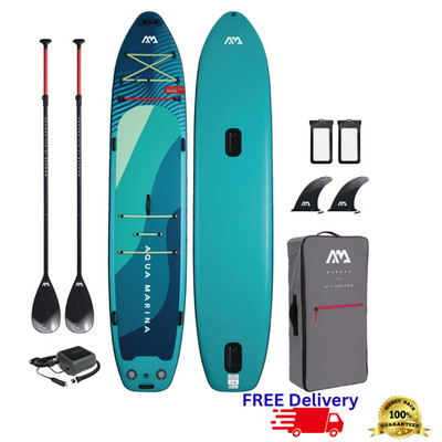 Aqua Marina Super Trip Tandem 14' Inflatable Paddle Board 2 Person SUP Package